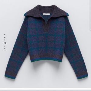 Zara collared trendy sweater